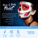 Water Activated Face and Body Paint - Red, 18g Cake Tub - Pretend Costume and Dress Up Makeup by Splashes & Spills splashes & spills