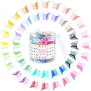 EAONE 100Pcs Butterfly Hair Clips Pastel Hair Clips Mini Cute Clips Hair Accessories for Hair 90s Girls Women with Box Package, Gradient Tansparency Colors EAONE