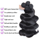 UNice Hair Icenu Series 8A Brazilian Body Wave Virgin Hair 3 Bundles 100% Human Hair Weave Extensions Natural Color 95-100g/piece (8 10 12) UNICE Store