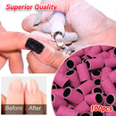 MelodySusie 100 Pcs Nail Drill Bits Sanding Bands for Nail Drill 150 Medium Grit Nail File Sanding Bands for Acrylic Nails Gel Manicures and Pedicure MelodySusie