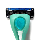 Preserve POPi Shave 5 Razor System Made with Recycled Ocean Plastic and 5-blade cartridge (Recycled Ocean Plastic: Neptune Green) Preserve