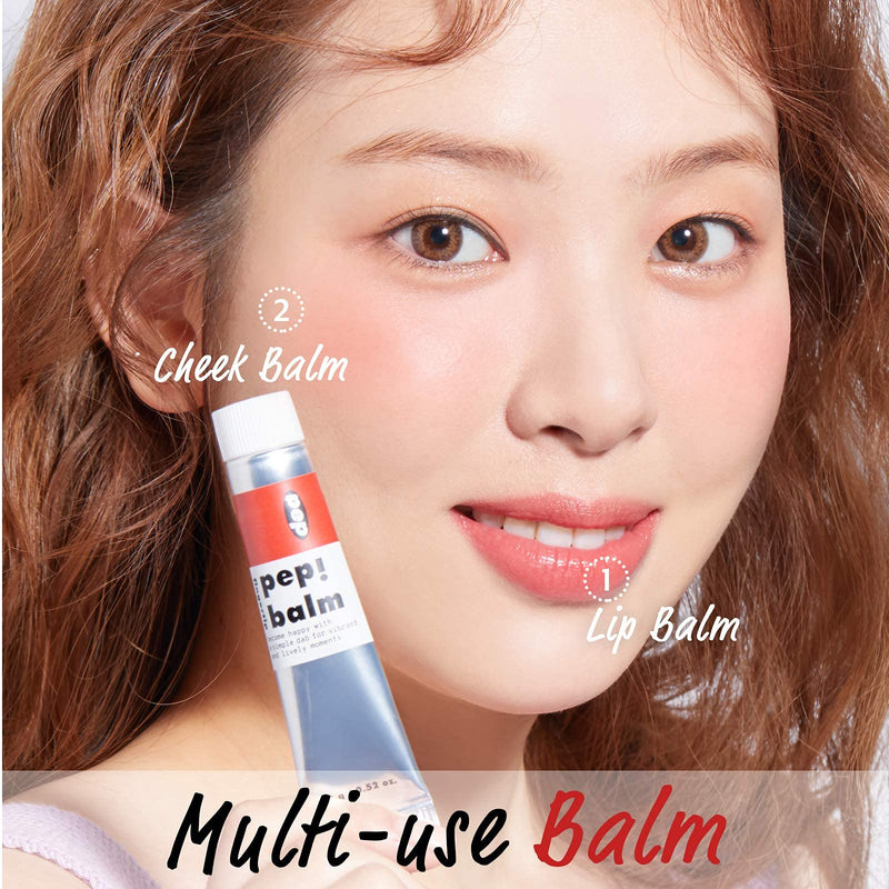 I’M MEME Pep! Balm | Multi-use Lip and Cheek Tint with Shea Butter | Liquid Blush and Lip Stain Balm in One | 004 Corner | K-Beauty Make Up I'M MEME