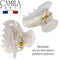 Camila Paris CP3071 French Hair Clips for Women, Handmade, White, Small, Girls Hair Claw Clips Jaw, Durable Styling Hair Accessories for Women, Strong Hold No Slip Grip, Made in France Camila