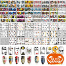 TailaiMei 48 Sheets Halloween Nail Art Stickers - Water Transfer DIY Nail Decals Stencil for Halloween Party TailaiMei
