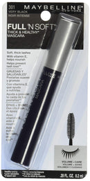 Maybelline Full 'N Soft Washable Mascara, Very Black, 1 Tube Maybelline New York