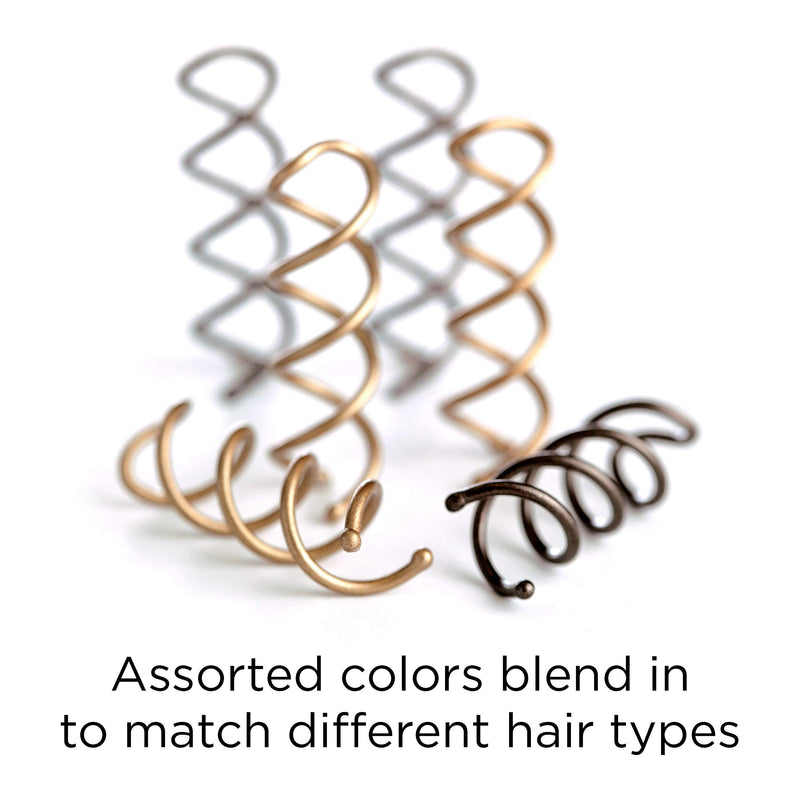 Goody Hair Spin Pin, - Mini Corkscrew Hair Pins for Fast Bun Provides All-Day Hold - Easy and Quick To Use - Pain-Free Hair Accessories for Women, Men, Boys, and Girls, 3 Count (Pack of 1) GOODY