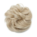 Messy Bun Hair Pieces Scrunchy Updo for Women Fluffy Wavy Hair Bun Scrunchies Donut Top Knot Hairpiece Synthetic Chignons with Elastic Rubber Band Ash Blonde mix Bleach Blonde Thicker 2Pc Benehair