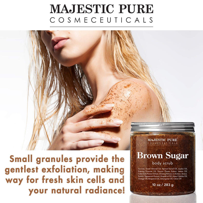 Majestic Pure Himalayan Scrub, Orange Scrub, Brown Sugar Scrub, Coffee Scrub, and Tea Tree Scrub Bundle – Foot and Body Scrub Package MAJESTIC PURE