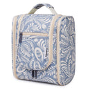 Hanging Travel Toiletry Bag Cosmetic Make up Organizer for Women and Men (Medium, Blue Leaf) Narwey
