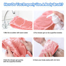 HOPESO Shower Silicone Back Scrubber, Silicone Bath Body Brush, Easy To Clean-Exfoliate, Improve Your Blood Circulation,Silicone Back Scrubber For Shower (Pink upgraded version) HOPESO