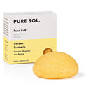 PURE SOL. Konjac Sponge - Turmeric - Facial Sponge, 100% Natural Sponge, Eco-Friendly - Gentle Exfoliation, Deep Cleansing, Improved Skin Texture, Stocking Stuffer pureSOL