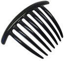 Parcelona French Twist 7 Teeth Large Black Set of 2 Celluloid Flexible Durable French Side Hair Comb Large 4'' No Slip Styling Paris Hair Accessories for Women and Girls, Made in France (Black) Parcelona