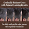 Just For Men Control GX Grey Reducing 2-in-1 Shampoo and Conditioner, Gradually Colors Hair, Gently Cleans & Revitalizes, With Hemp Oil and Arginine for Stronger & Healthier Hair, 4 Fl Oz - Pack of 3 Just for Men