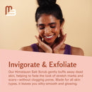 Himalayan Salt Scrub, Face, Foot, and Body Exfoliator with Collagen and Stem Cells, Exfoliating Scrub for Toning, Cellulite, and Skin Care by M3 Naturals 16 fl oz Infinity Warehouse