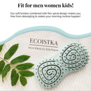 Ecoistka 100% Bio Detangling Brush, Kids Friendly Hairbrush With Ultra Soft Bristles, Natural Hair Care for All Hair Types, Unisex Hair Comb for Knots & Hair Damage (Mini Brush-Beige) ECOISTKA