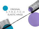 Banana Hair Clip for Fine Thin Hair Stretch & Adjust - Decorative, Sturdy & Lightweight - No Pressure or Headaches, Easy styles, Comfy UpDos (Copper Cut Glass Bead & Black Satin Cord w/Bead Closure) HairZing