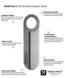 Chicago Comb Model 2 Carbon Fiber, Made in USA, Anti-static, 4 inches (10 cm) long, Fine-tooth, Pocket & Travel comb, for Thinner Hair, Beard & Mustache comb RocksOnly