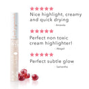 100% PURE Luminating Highlighter Creme, Northern Light, Liquid Highlighter Makeup w/ Natural Shimmer, Face Highlighter for Glowing Skin, Shimmery Finish (Cool w/ Pink-Blue Undertone) - 0.24 Fl Oz 100% PURE