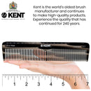Kent 16T Graphite Double Tooth Hair Dressing Table Comb, Fine / Wide Tooth Dresser Comb For Hair, Beard and Mustache, Coarse / Fine Hair Styling Grooming Comb for Men, Women and Kids. Made in England KENT