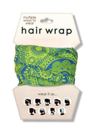 Spoontiques Paisley Hair Wrap, Blue/Green Spoontiques