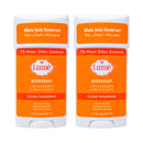 Lume Natural Deodorant - Underarms and Private Parts - Aluminum Free, Baking Soda Free, Hypoallergenic, and Safe For Sensitive Skin - 2.2 Ounce Stick Two-Pack (Clean Tangerine) LUME