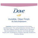 Dove Antiperspirant Deodorant Dry Spray No White Marks Clear Finish Invisible 48-Hour Sweat and Odor Protecting Deodorant for Women 3.8 oz 3 Count Dove