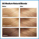 Revlon Total Color Permanent Hair Color, Clean and Vegan, 100% Gray Coverage Hair Dye, 80 Medium Natural Blonde, 3.5 oz REVLON