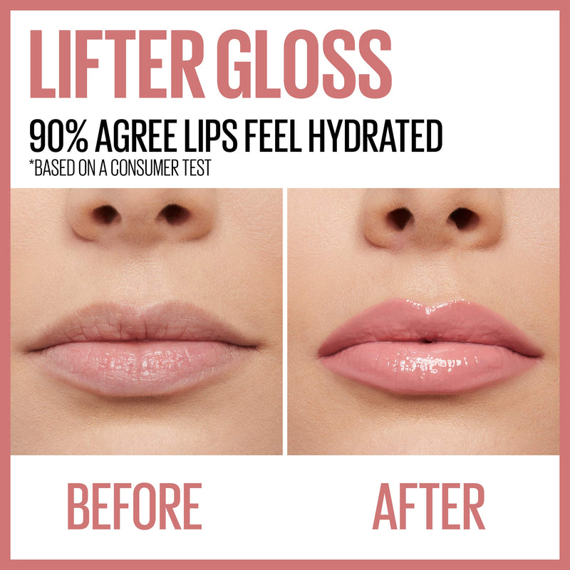 Maybelline Lip Lifter Hydrating Lip Gloss with Hyaluronic Acid, Stone, 0.18 Ounce Maybelline New York
