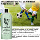 Natural Riches Tea Tree Body Wash - Body Soap to Fight Jock Itch, Itchy Skin, Athletes Foot, Eczema & Body Odor - Peppermint, Eucalyptus & Tea Tree Oil - Women & Mens Natural Body Wash – 2x16 fl oz Natural Riches
