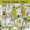 Luxury Spa Gift Basket, PURE Spa Basket -Bath and Body Gift Set. Pear Bath Set Includes Bubble Bath, Body Scrub, Shower Gel, more!