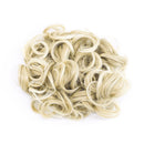 SWACC Short Messy Curly Dish Hair Bun Extension Easy Stretch hair Combs Clip in Ponytail Extension Scrunchie Chignon Tray Ponytail Hairpieces (Beige/Blonde Mixed-24T613