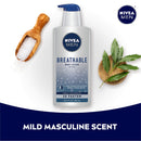 NIVEA MEN Breathable Body Lotion, 48 Hour Hydrating Lotion, 13.5 Fl Oz Bottle Nivea Men