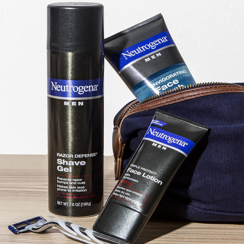 Neutrogena Triple Protect Men's Daily Face Lotion with Broad Spectrum SPF 20 Sunscreen, Men's Anti-Aging Facial Moisturizer to Soothe Razor Irritation & Relieve Dry Skin, 3 x 1.7 fl. oz Neutrogena