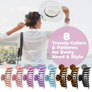 Hair Claw Clips (8 Pack), Large Hair Clips for Women (Trendy Matte Colors), Claw Clips for Thick Hair (Premium Acrylic), Hair Claws, Jaw Clips, Large Hair Clip (XXL) FREEDOM GOODS