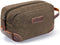 emissary Men's Toiletry Bag Leather and Canvas Travel Toiletry Bag Dopp Kit for Men Shaving Bag for Travel Accessories（Coffee) emissary