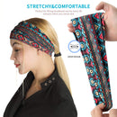 Headbands for Women, Bohemian Style Yoga Elastic Headwraps Head Wrap Hair Band 8 Pack (Style 1) ZUOSIVNAT