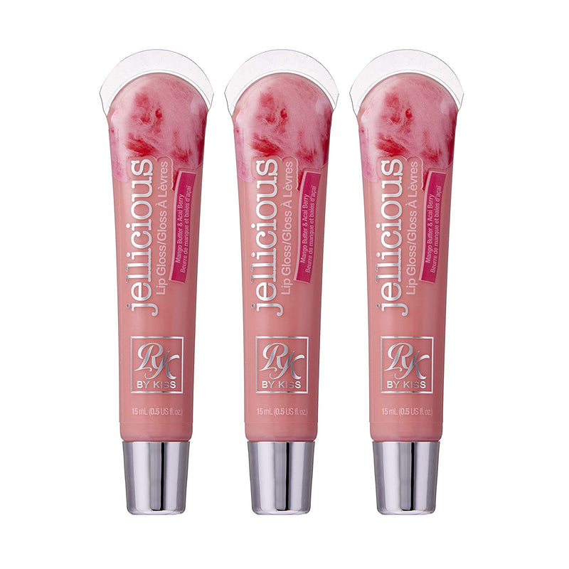 Ruby Kisses Jellicious Mouth Watering Lip Gloss JLG04 (3 PACKS) Kiss Store