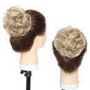 Messy Bun Hair Piece Scrunchy Updo Hair Pieces for Women Fluffy Wavy Hair Bun Scrunchies Donut Hairpiece Synthetic Chignons with Elastic Rubber Band Ash Blonde 2Pc Benehair