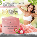 Botanic Hearth Himalayan Salt Body Scrub with Lychee Oil - Natural Exfoliating Body & Face Scrub for Acne, Cellulite, Scars, Moisturizing & Deep Cleansing Skin - Skin Care for Men and Women - 16 oz Botanic Hearth