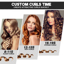 MIUOPUR Automatic Hair Curling Iron with Ceramic Ionic Barrel, Smart Anti-Stuck, Auto Rotating Hair Curling Wand with Temperature Display and Timer, Professional Hair Curler Styling Tool -Black MIUOPUR