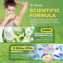 Chlorophyll Body Deodorizing Supplement with Probiotic & Prebiotic, Magnesium, Zinc, L-Glutamine Deodorant Supplements for Women & Men, 120 Count Infinity Warehouse