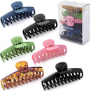 Hitituto Big Hair Claw Clips 6 Packs - 4.33 and 5.2 Inch Matte and Nonslip for Thick and Thin Long Hair Large Banana and Jaw Clips Hair Holder for Women Ladies… Hitituto