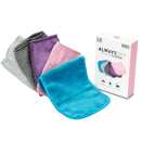 S&T INC. Reusable Makeup Remover Wipes, Wash Cloths for Your Face, Microfiber Face Cloths Clean Makeup, Eyeliner, Mascara, and Oil from Skin, Assorted Solids, 6 Inch x 12 Inch, 5 Pack S&T INC.