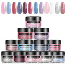 Modelones Acrylic Powder Set - 12 Colors Morandi Acrylic Nail Powder Kit Professional Polymer Glitter Powder Nail Set for Acrylic Nails Extension, Beginner Friendly, No Nail Lamp Needed modelones
