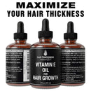Vitamin E Oil For Hair Growth. Vegan, Unscented, Liquid Hair Grade Serum For Women and Men. No Alcohol. Great for Hair Thickening, Hair Regrowth, Scalp, and Skin. Stop Hair Loss and Hair Thinning 1oz Hair Thickness Maximizer