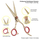 Professional Razor Edge Shears Barber Hair Cutting Scissors Japanese Stainless Steel 6.5" Standard Size Hairdressing Salon Scissors with Adjustable Tension Screw Boujee Trends