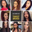 6 Packs 22 Inch AU-THEN-TIC Senegalese Twist Crochet Braids Hair Small Havana Mambo Twist Crochet Hair Pre-Stretched Pre Looped Soft Braiding Hair Extensions (22 Inch (Pack of 6), 27) AU-THEN-TIC