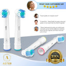 Aster Replacement Toothbrush Heads - 4 Pack, Compatible with Oral-B Braun Professional Electric Brush Heads Refill for Smart Genius 7000/Pro 1000/9600/ 5000/3000/8000 Aster Dental Care