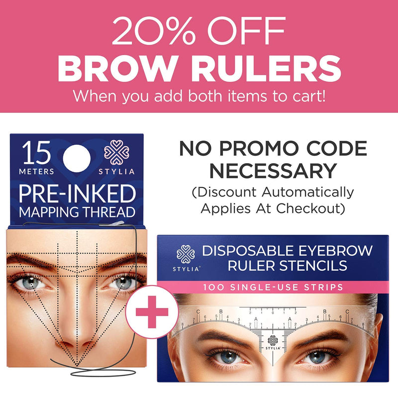 Microblading Supplies Pre-Inked Eyebrow Mapping String – 30 Meters - Ultra-Thin, Mess-Free Thread, Create a Crisp, Spot-on Brow Map Every Time – Hypoallergenic, Cosmetic Grade For Permanent Makeup Stylia