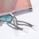 Sea Team 6pcs Multicolored Portable Travel Toiletry Pouch Nylon Mesh Cosmetic Makeup Organizer Bag with Zipper Sea Team